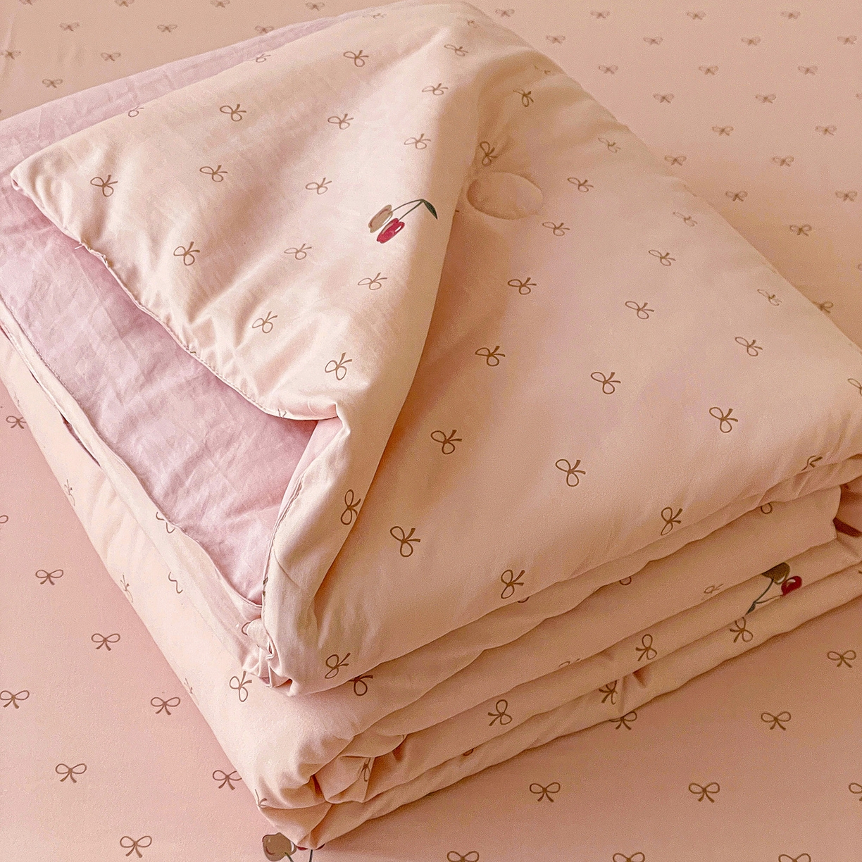 纽缦家纺 2026春夏新款A类古法水洗棉夏被夏凉被空调被 梦樱粉