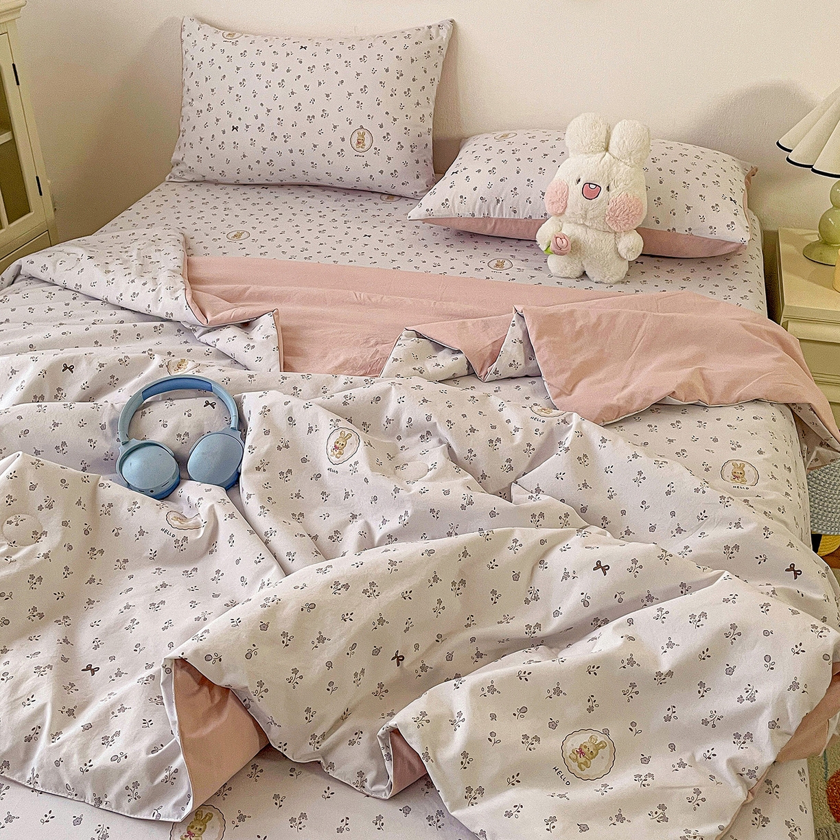 91家纺网 家纺一手货源 找家纺 纽缦家纺 2026春夏新款A类古法水洗棉夏被夏凉被空调被 恋空灰