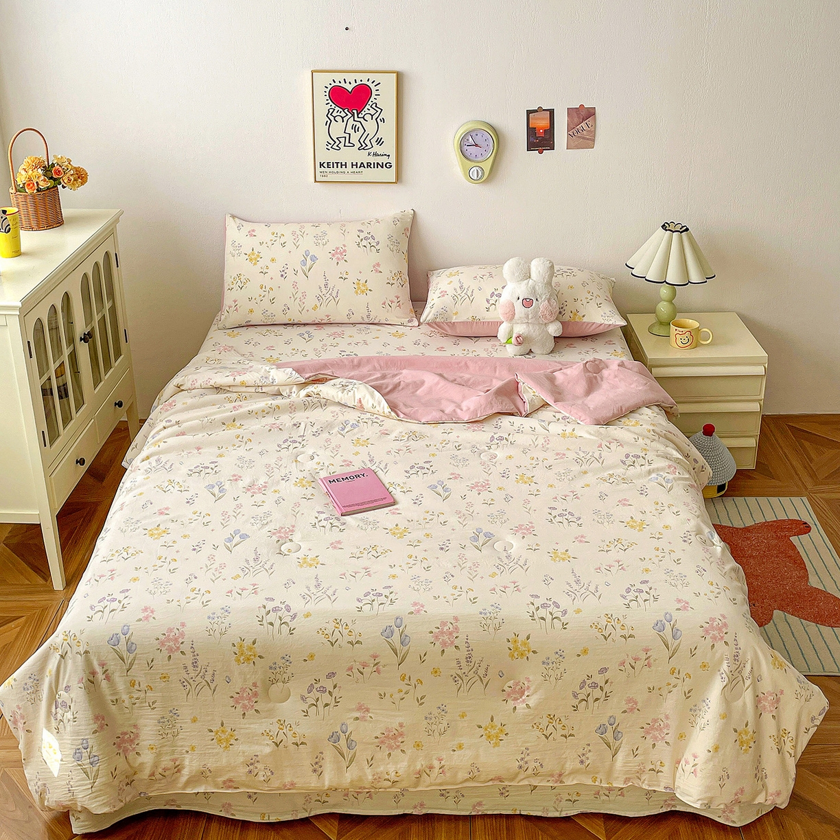 91家纺网 家纺一手货源 找家纺 纽缦家纺 2026春夏新款A类古法水洗棉夏被夏凉被空调被 聆风