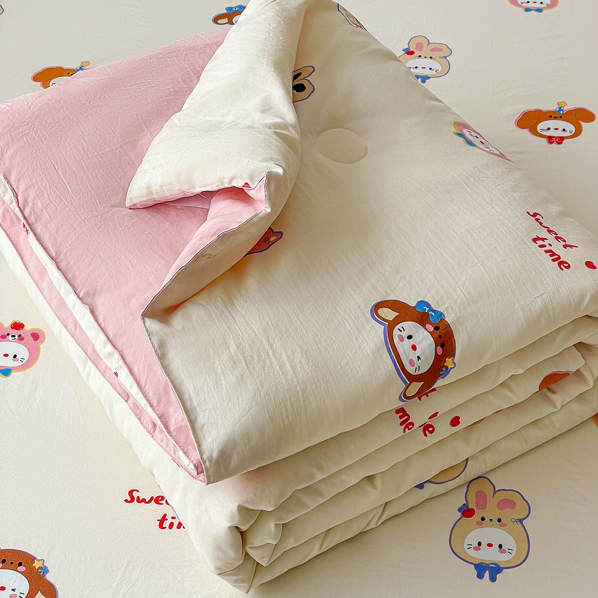 91家纺网 家纺一手货源 找家纺 纽缦家纺 2026春夏新款A类古法水洗棉夏被夏凉被空调被 慕尼