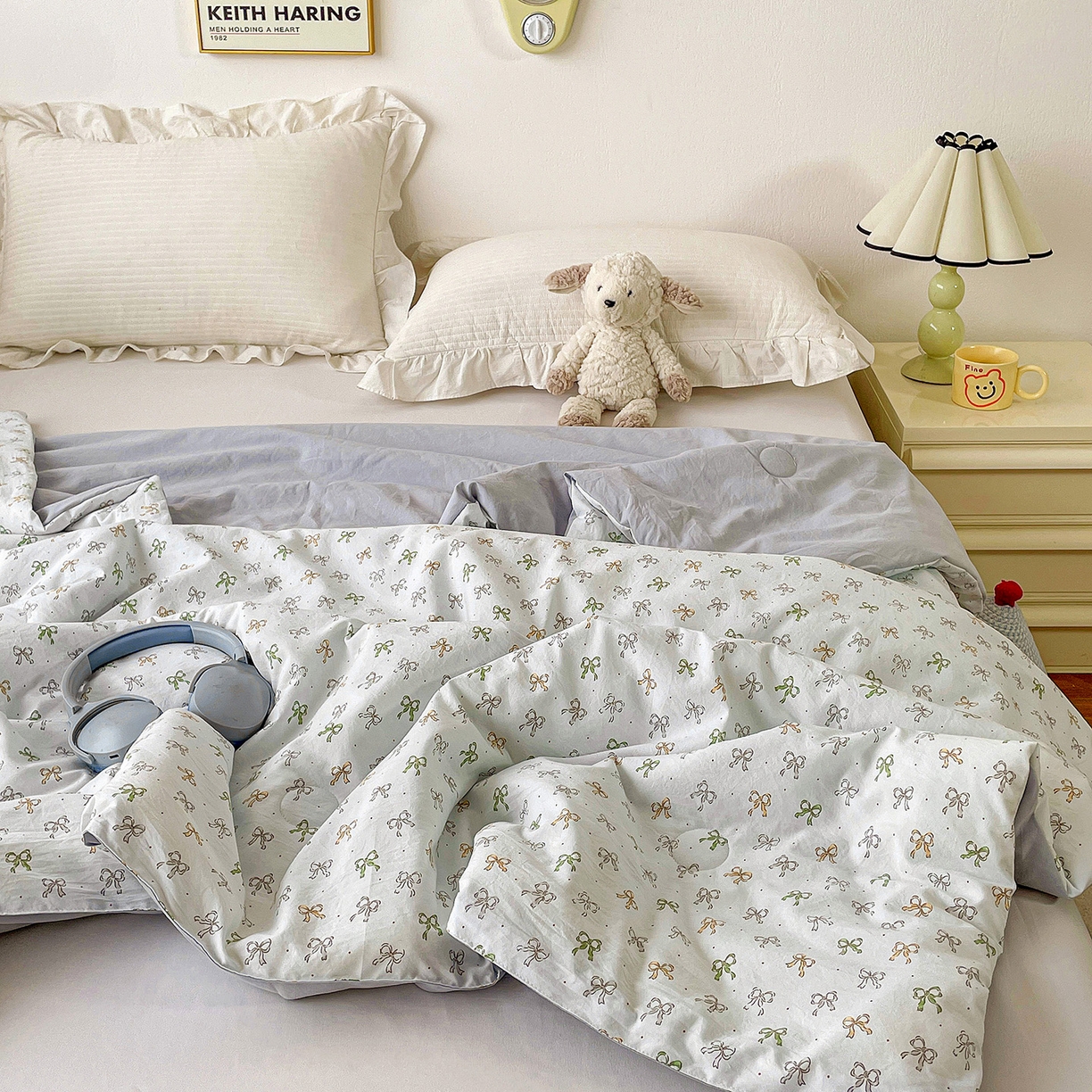 91家纺网 家纺一手货源 找家纺 纽缦家纺 2026春夏新款A类古法水洗棉夏被夏凉被空调被 铃兰兰