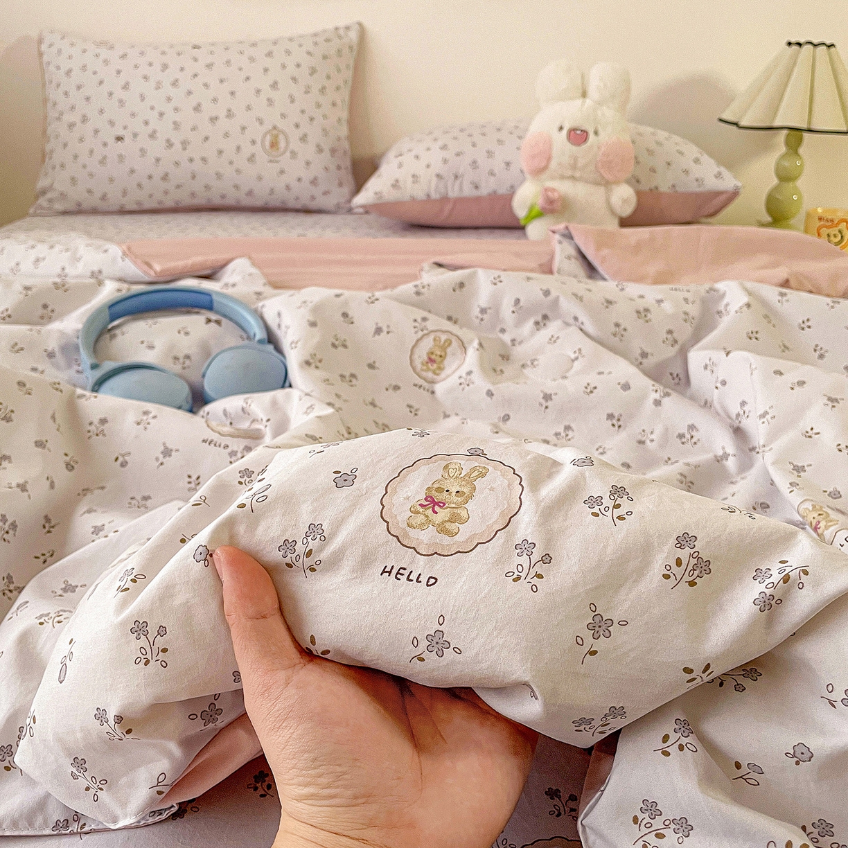 91家纺网 家纺一手货源 找家纺 纽缦家纺 2026春夏新款A类古法水洗棉夏被夏凉被空调被 恋空灰