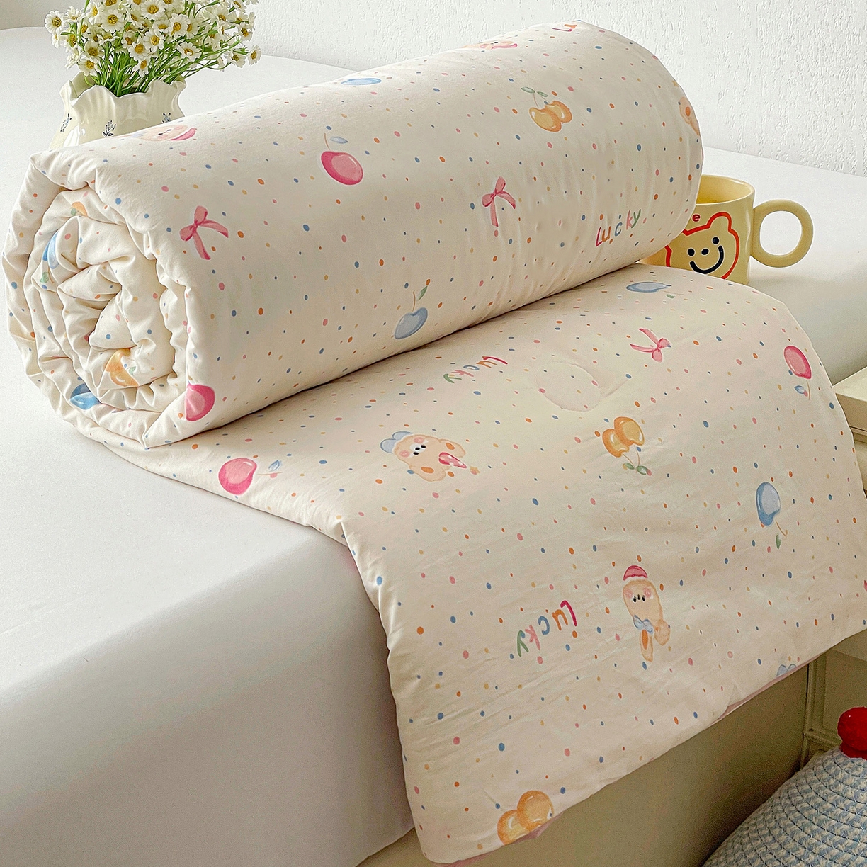 91家纺网 家纺一手货源 找家纺 纽缦家纺 2026春夏新款A类古法水洗棉夏被夏凉被空调被 乐淘