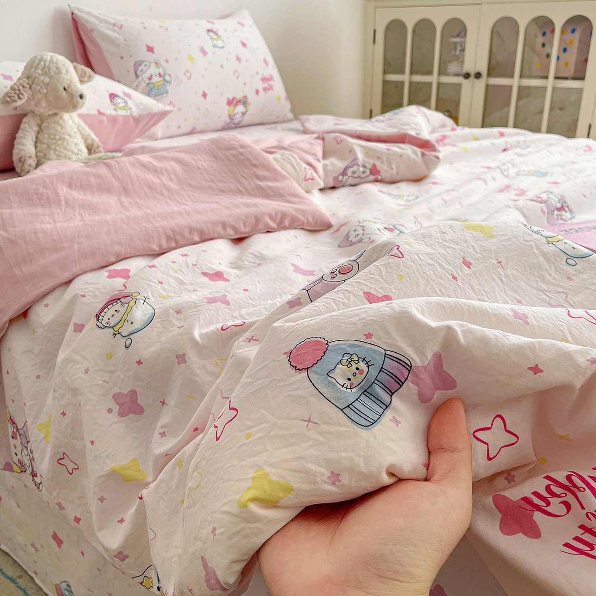 91家纺网 家纺一手货源 找家纺 纽缦家纺 2026春夏新款A类古法水洗棉夏被夏凉被空调被 安娜