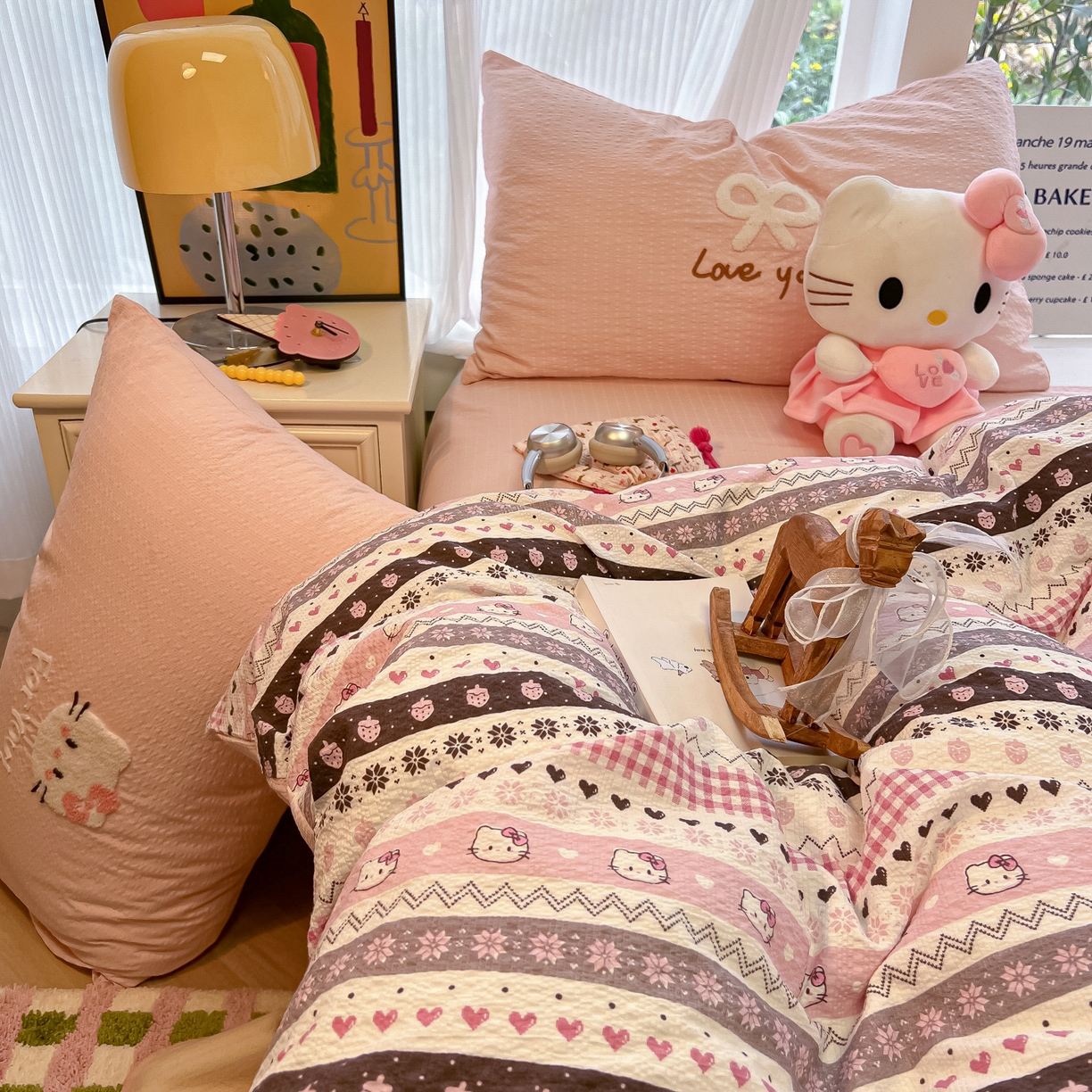 91家纺网 家纺一手货源 找家纺 （总）韩巢家纺 2026新款泡芙纱费尔岛毛巾绣四件套