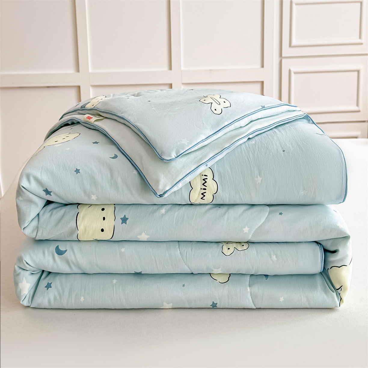 91家纺网 家纺一手货源 找家纺 （总）招财星家纺 2026新款A类水洗棉皱绉纱夏被空调被印花夏凉被子被芯（带质检报告买家秀）