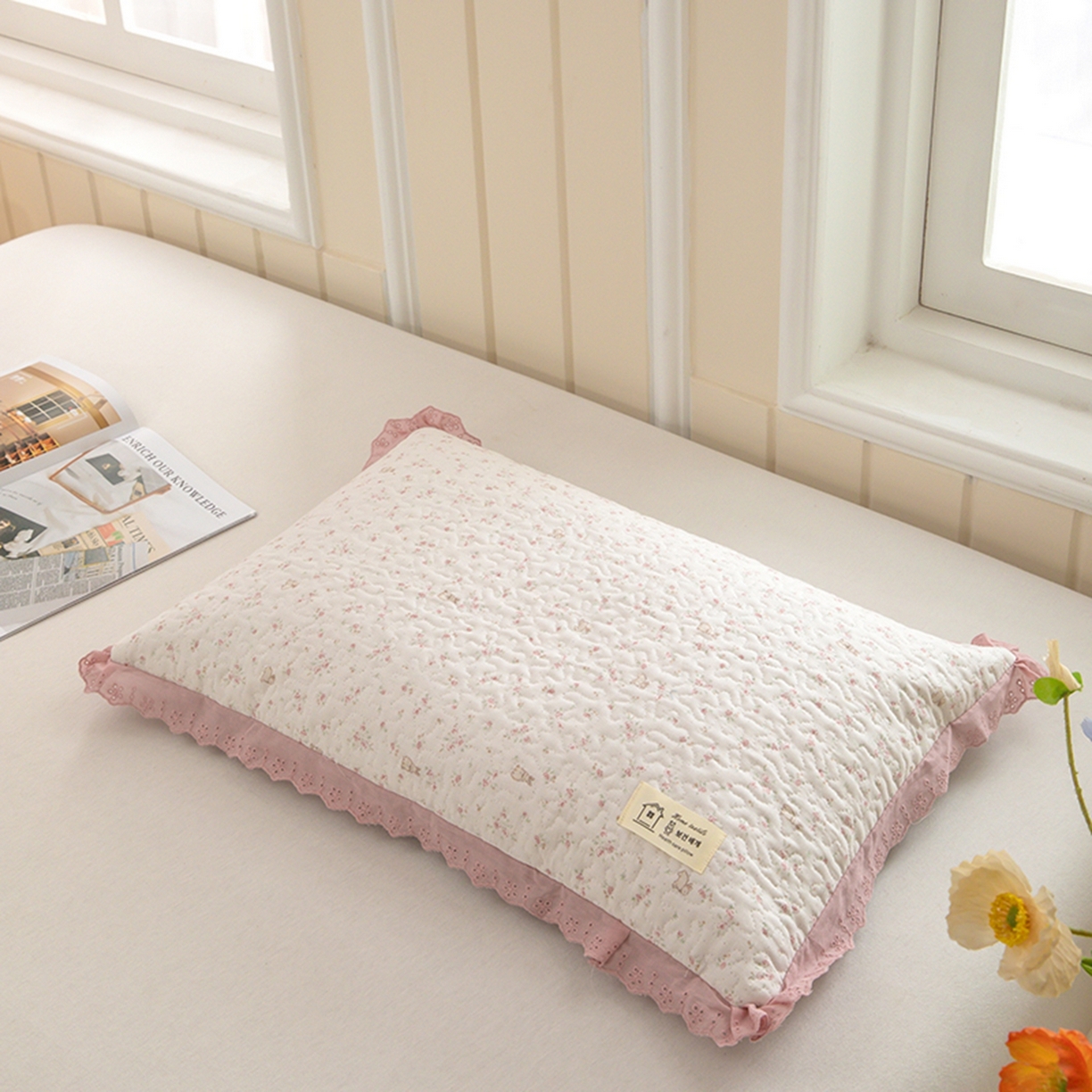 91家纺网 家纺一手货源 找家纺 （总）枕之坊 2026新款绗缝花边荞麦枕枕头枕芯