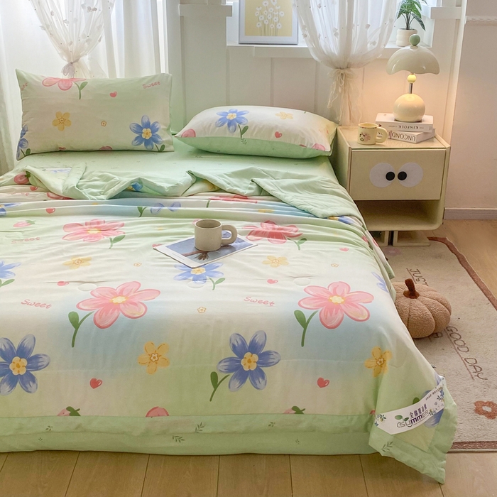 91家纺网 家纺一手货源 找家纺 羽梦家纺 2026新款新疆棉花全棉夏凉被被子被芯恋恋花语