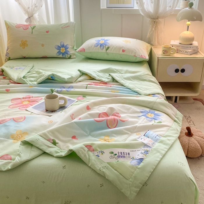 91家纺网 家纺一手货源 找家纺 羽梦家纺 2026新款新疆棉花全棉夏凉被被子被芯恋恋花语