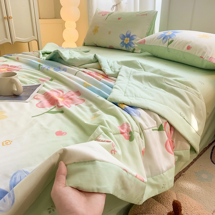 91家纺网 家纺一手货源 找家纺 羽梦家纺 2026新款新疆棉花全棉夏凉被被子被芯恋恋花语