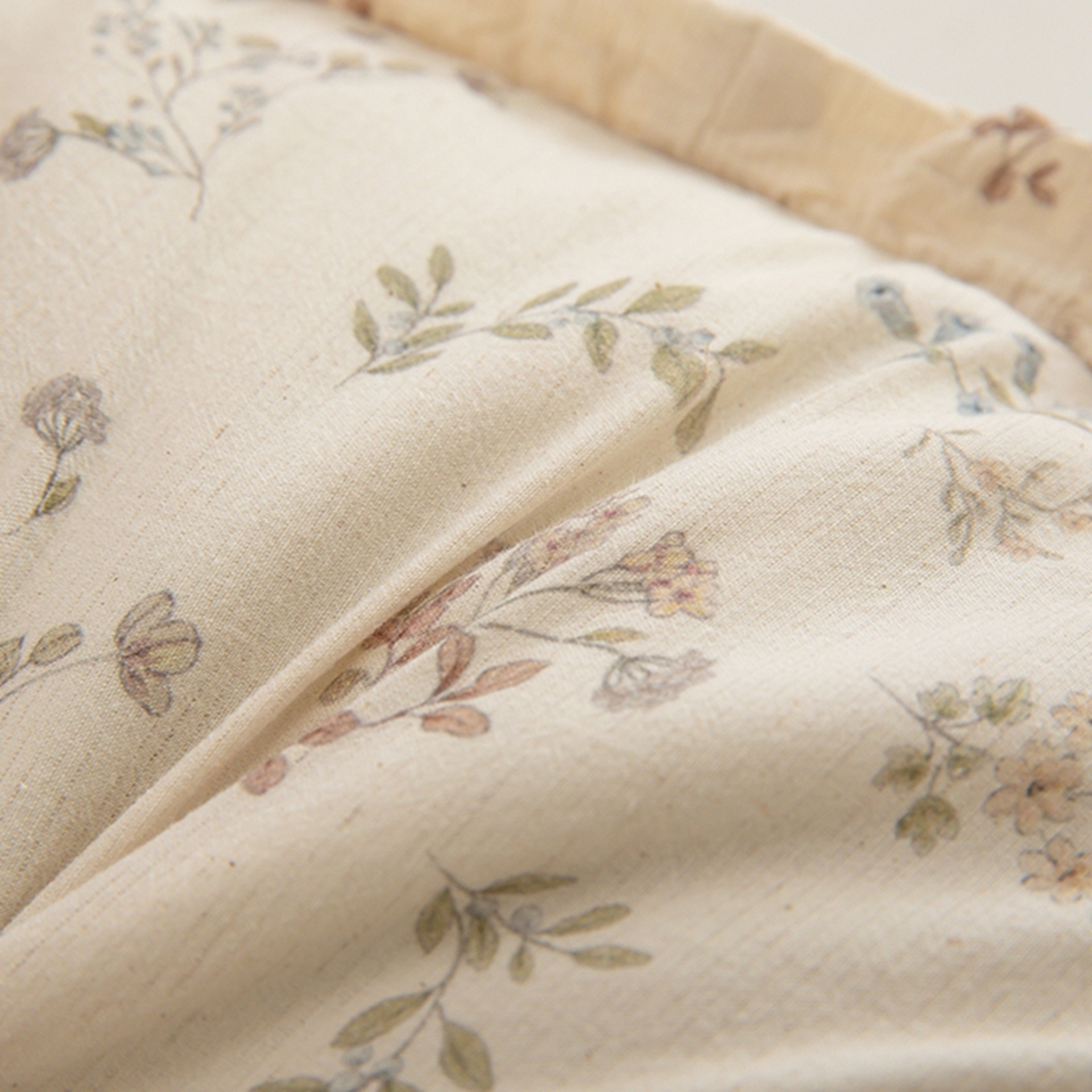 91家纺网 家纺一手货源 找家纺 枕之坊 2026新款棉麻月牙荞麦枕枕头枕芯 棉麻月牙-林间花语