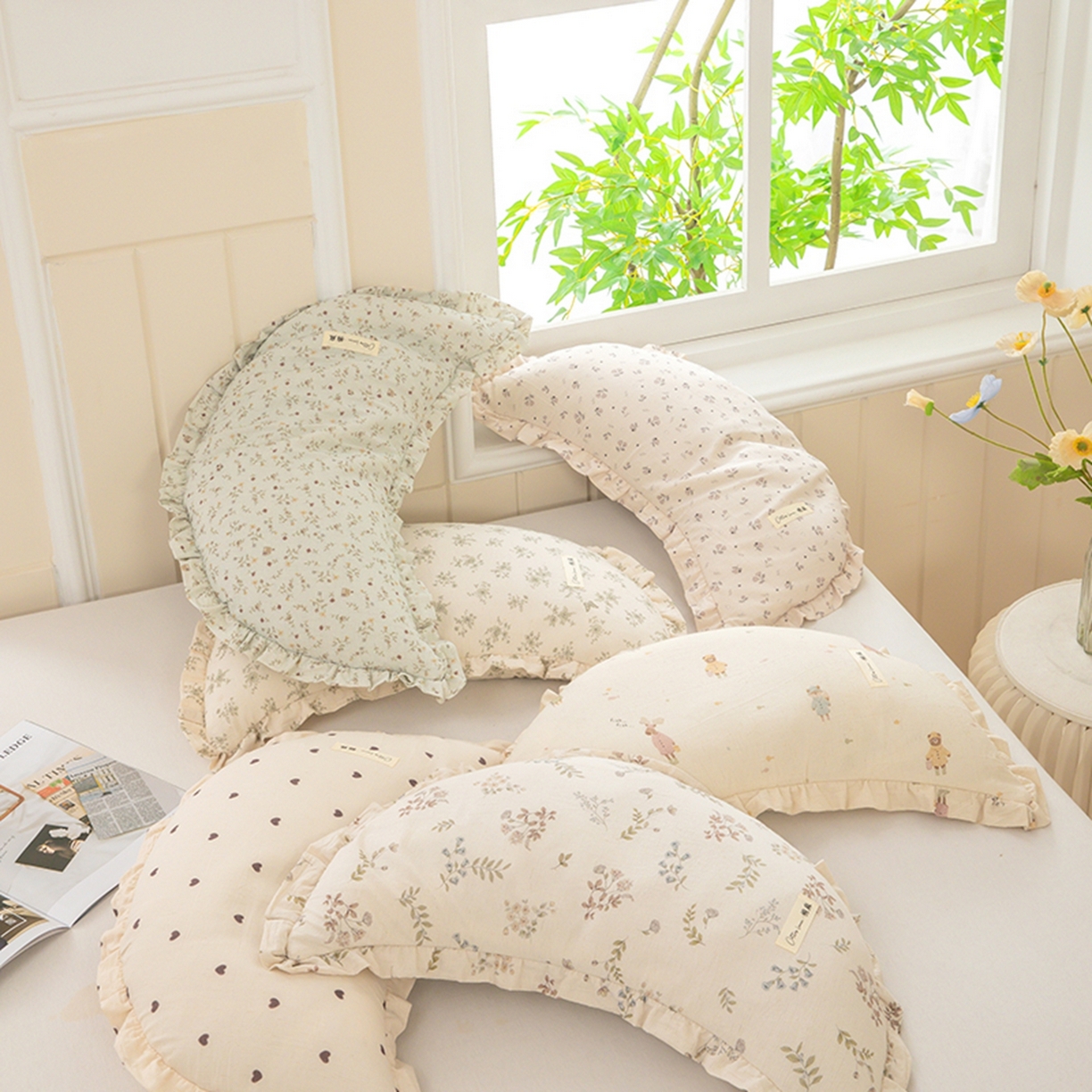 91家纺网 家纺一手货源 找家纺 枕之坊 2026新款棉麻月牙荞麦枕枕头枕芯 组合图仅供参考不可下单