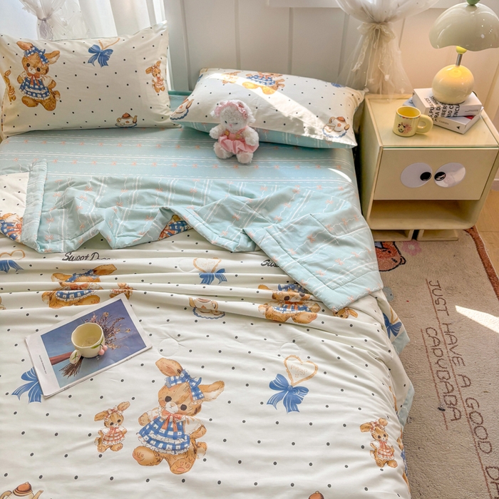 91家纺网 家纺一手货源 找家纺 羽梦家纺 2026新款新疆棉花全棉夏凉被被子被芯洛可可