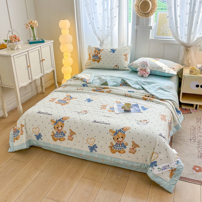 91家纺网 家纺一手货源 找家纺 羽梦家纺 2026新款新疆棉花全棉夏凉被被子被芯洛可可