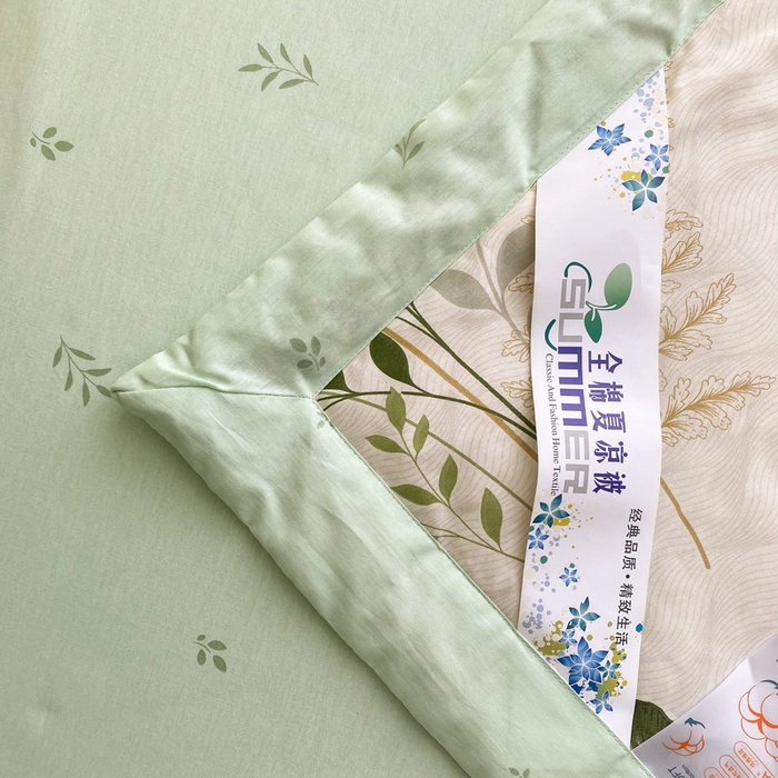 91家纺网 家纺一手货源 找家纺 羽梦家纺 2026新款新疆棉花全棉夏凉被被子被芯绿意盎然