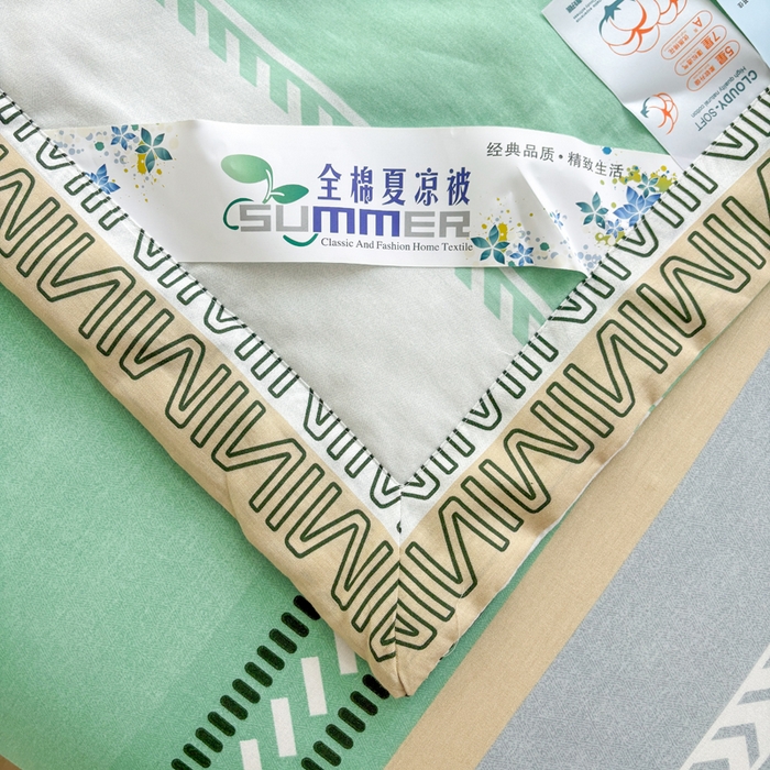 91家纺网 家纺一手货源 找家纺 羽梦家纺 2026新款新疆棉花全棉夏凉被被子被芯曼波绿