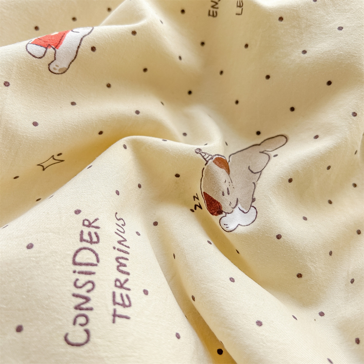 91家纺网 家纺一手货源 找家纺 招财星家纺 2026新款A类水洗棉皱绉纱夏被空调被印花夏凉被子被芯（带质检报告买家秀） 狗狗派对