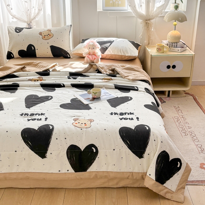 91家纺网 家纺一手货源 找家纺 羽梦家纺 2026新款新疆棉花全棉夏凉被被子被芯萌心熊宝