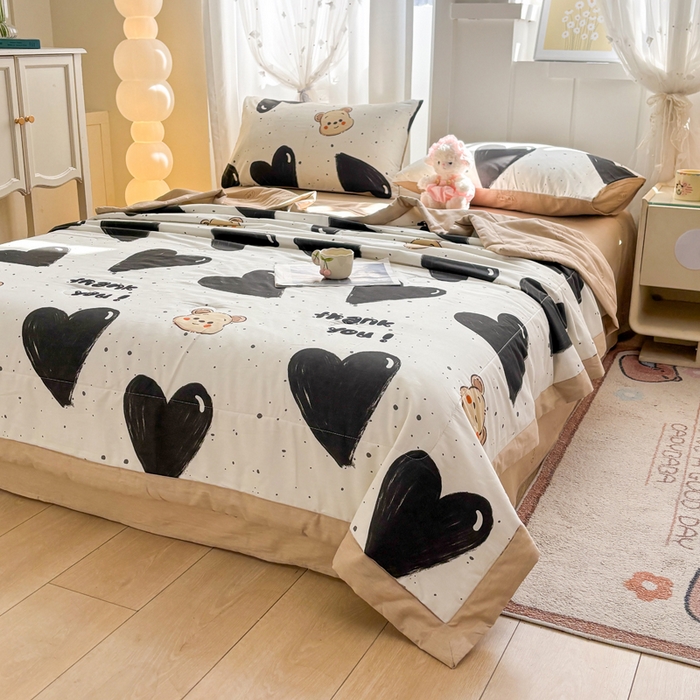 91家纺网 家纺一手货源 找家纺 羽梦家纺 2026新款新疆棉花全棉夏凉被被子被芯萌心熊宝