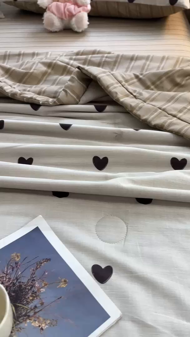 91家纺网 家纺一手货源 找家纺 羽梦家纺 2026新款新疆棉花全棉夏凉被被子被芯迷你爱心