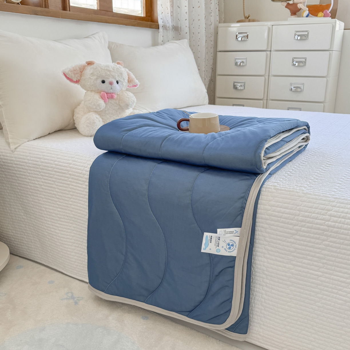 默忆 2026春夏新款绗缝冰激凌凉感丝夏被夏凉被空调被 古典兰