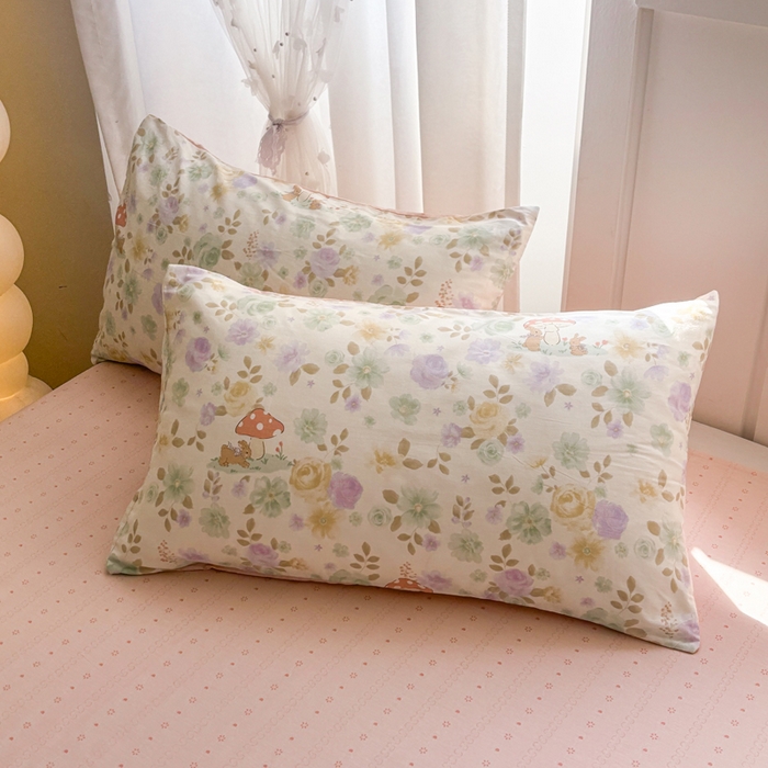 91家纺网 家纺一手货源 找家纺 羽梦家纺 2026新款新疆棉花全棉夏凉被被子被芯蘑菇小兔