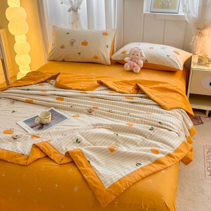 91家纺网 家纺一手货源 找家纺 羽梦家纺 2026新款新疆棉花全棉夏凉被被子被芯南瓜小狗