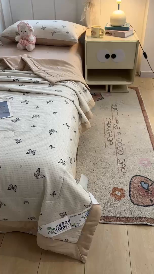 91家纺网 家纺一手货源 找家纺 羽梦家纺 2026新款新疆棉花全棉夏凉被被子被芯南山蝴蝶