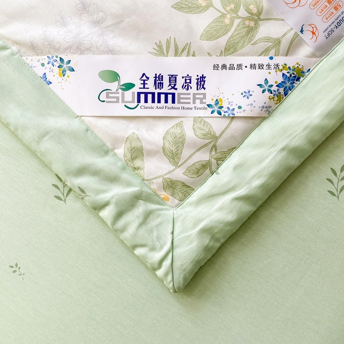 91家纺网 家纺一手货源 找家纺 羽梦家纺 2026新款新疆棉花全棉夏凉被被子被芯沁雨花叶