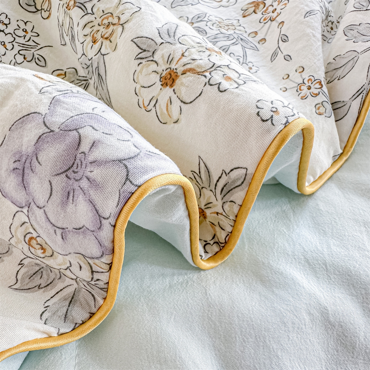 91家纺网 家纺一手货源 找家纺 招财星家纺 2026新款A类水洗棉皱绉纱夏被空调被印花夏凉被子被芯（带质检报告买家秀） 静谧花园