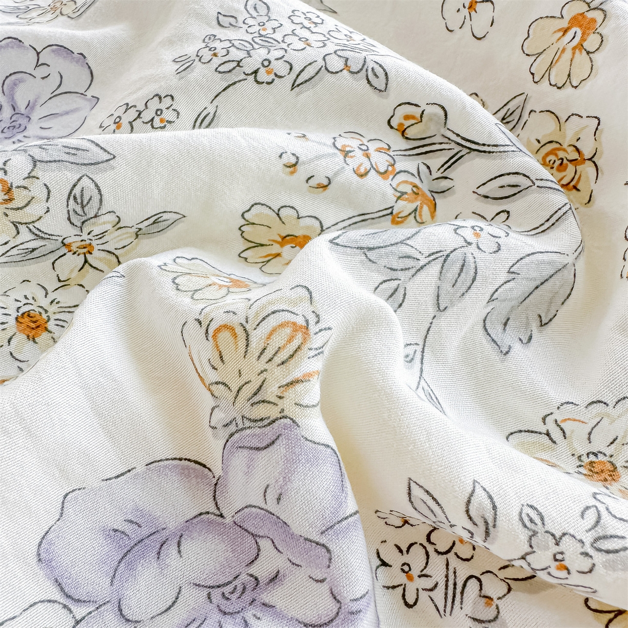 91家纺网 家纺一手货源 找家纺 招财星家纺 2026新款A类水洗棉皱绉纱夏被空调被印花夏凉被子被芯（带质检报告买家秀） 静谧花园