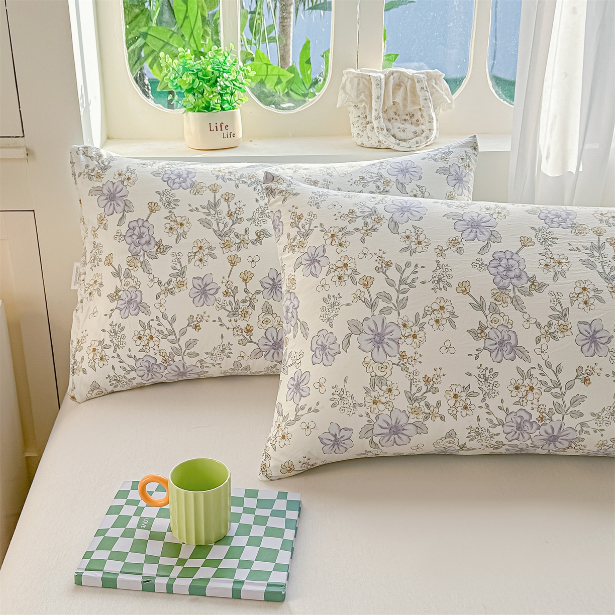 91家纺网 家纺一手货源 找家纺 招财星家纺 2026新款A类水洗棉皱绉纱夏被空调被印花夏凉被子被芯（带质检报告买家秀） 静谧花园