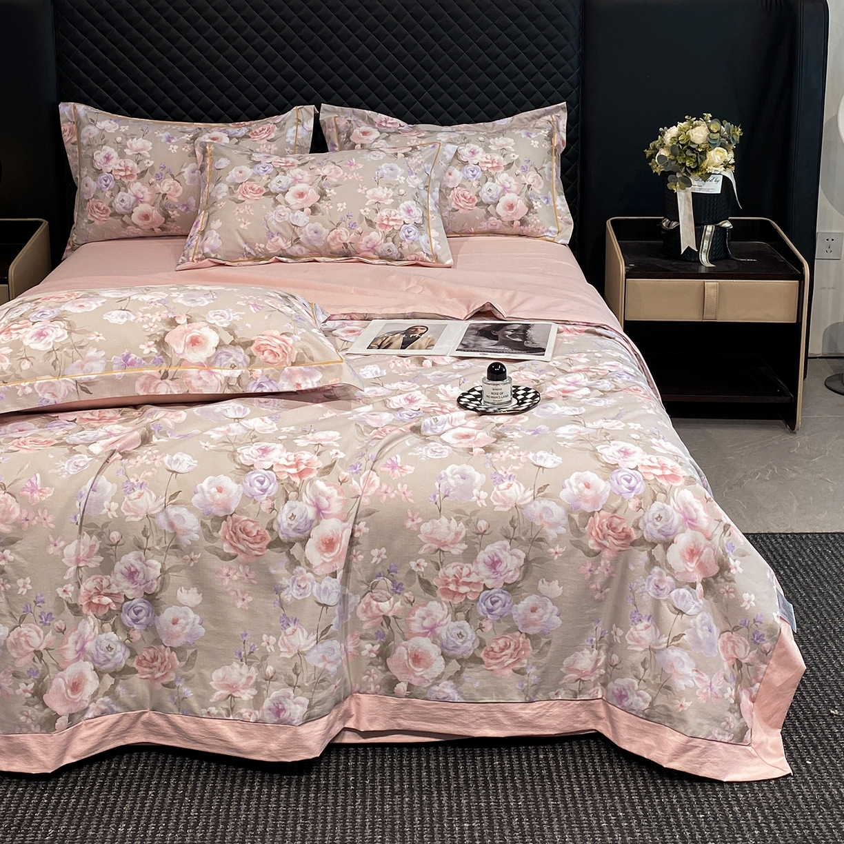 91家纺网 家纺一手货源 找家纺 （总）佳品居 2026新款凉感天丝棉印花系列水洗真丝夏被四件套