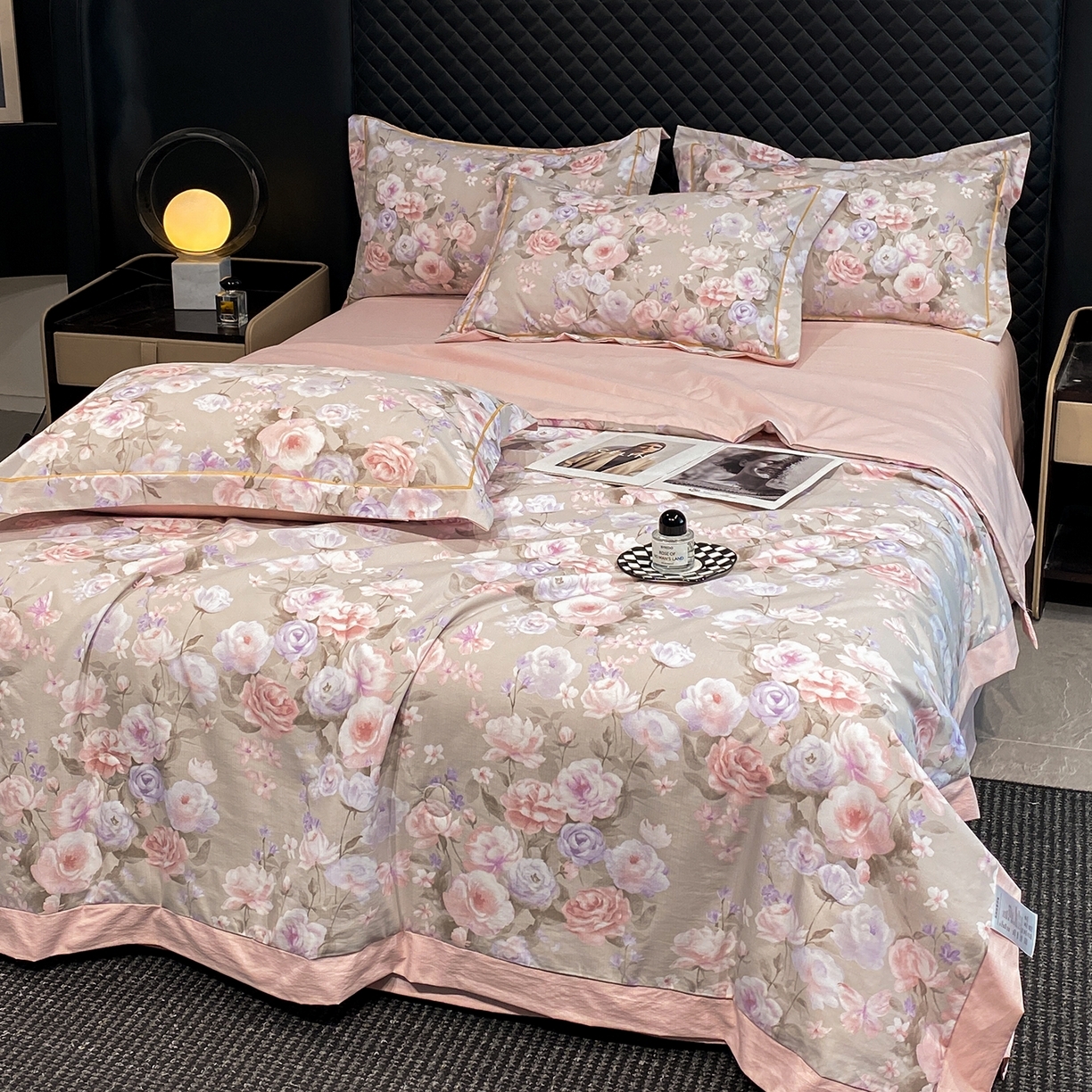 91家纺网 家纺一手货源 找家纺 （总）佳品居 2026新款凉感天丝棉印花系列水洗真丝夏被四件套