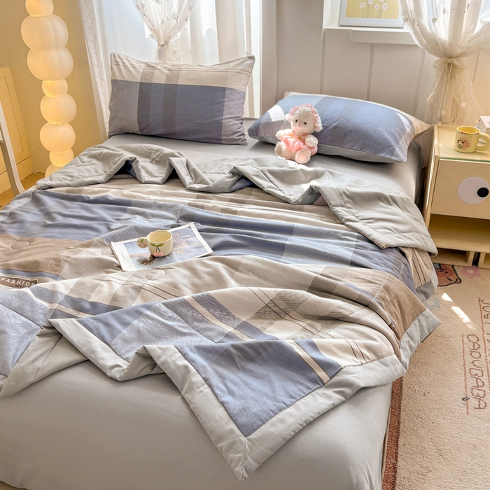 91家纺网 家纺一手货源 找家纺 羽梦家纺 2026新款新疆棉花全棉夏凉被被子被芯韶华