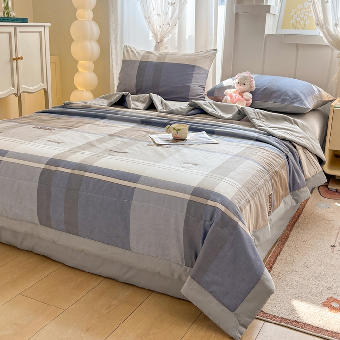 91家纺网 家纺一手货源 找家纺 羽梦家纺 2026新款新疆棉花全棉夏凉被被子被芯韶华