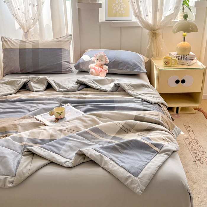 91家纺网 家纺一手货源 找家纺 羽梦家纺 2026新款新疆棉花全棉夏凉被被子被芯韶华