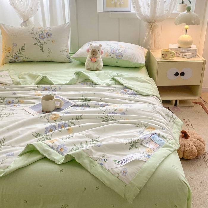 91家纺网 家纺一手货源 找家纺 羽梦家纺 2026新款新疆棉花全棉夏凉被被子被芯时光花间