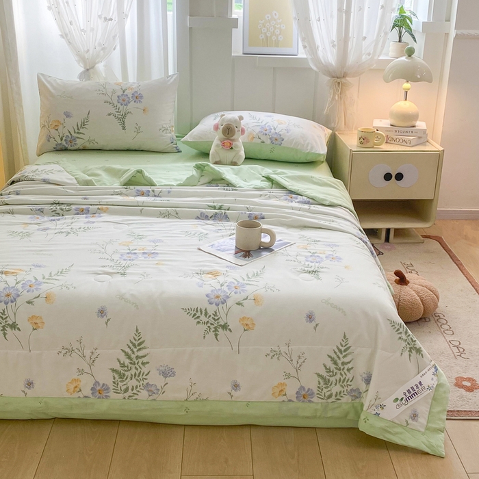 91家纺网 家纺一手货源 找家纺 羽梦家纺 2026新款新疆棉花全棉夏凉被被子被芯时光花间