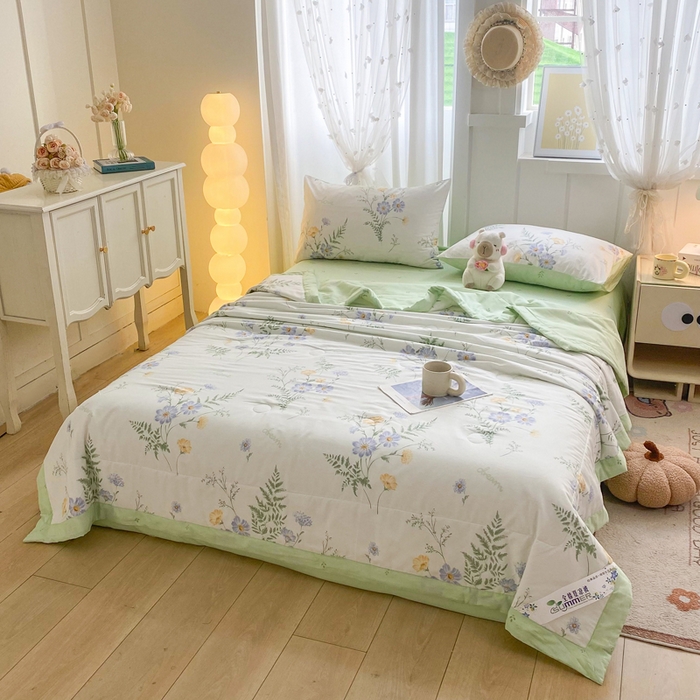 91家纺网 家纺一手货源 找家纺 羽梦家纺 2026新款新疆棉花全棉夏凉被被子被芯时光花间