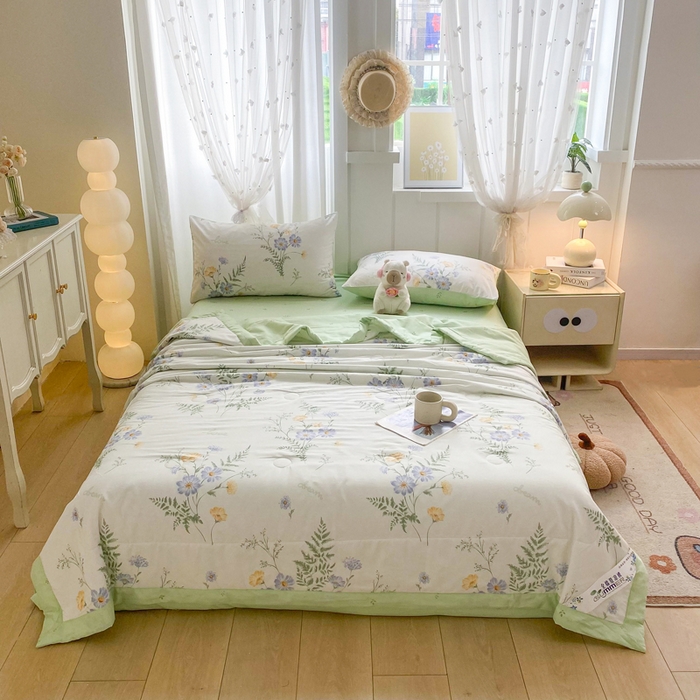 91家纺网 家纺一手货源 找家纺 羽梦家纺 2026新款新疆棉花全棉夏凉被被子被芯时光花间