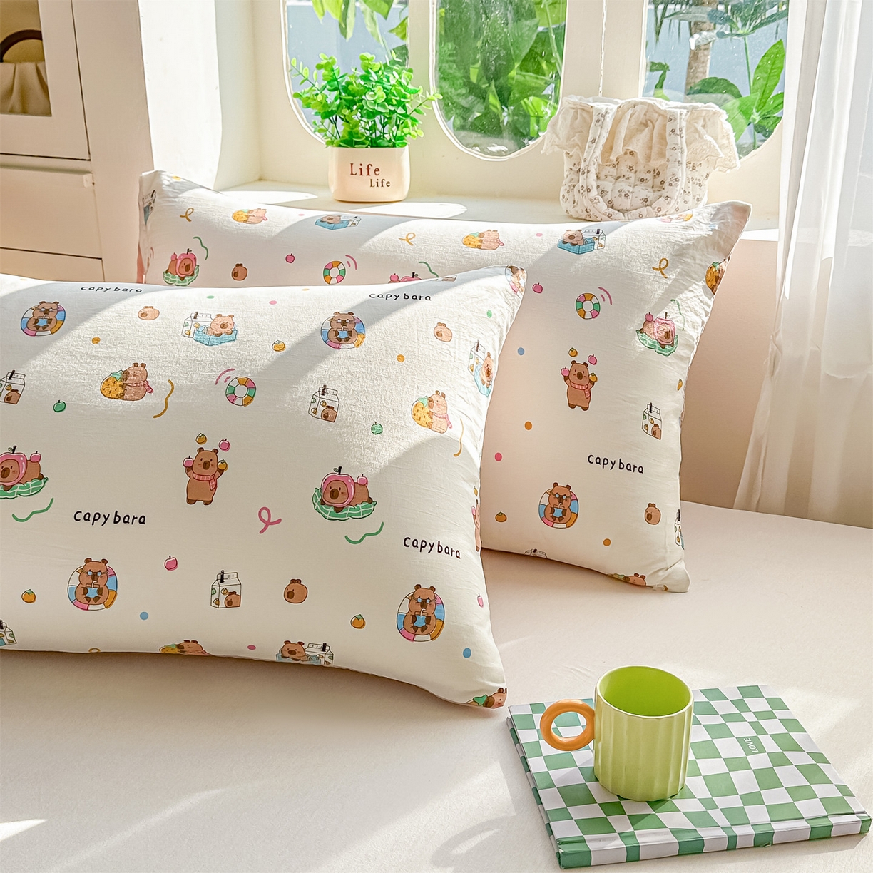 91家纺网 家纺一手货源 找家纺 招财星家纺 2026新款A类水洗棉皱绉纱夏被空调被印花夏凉被子被芯（带质检报告买家秀） 卡皮巴拉