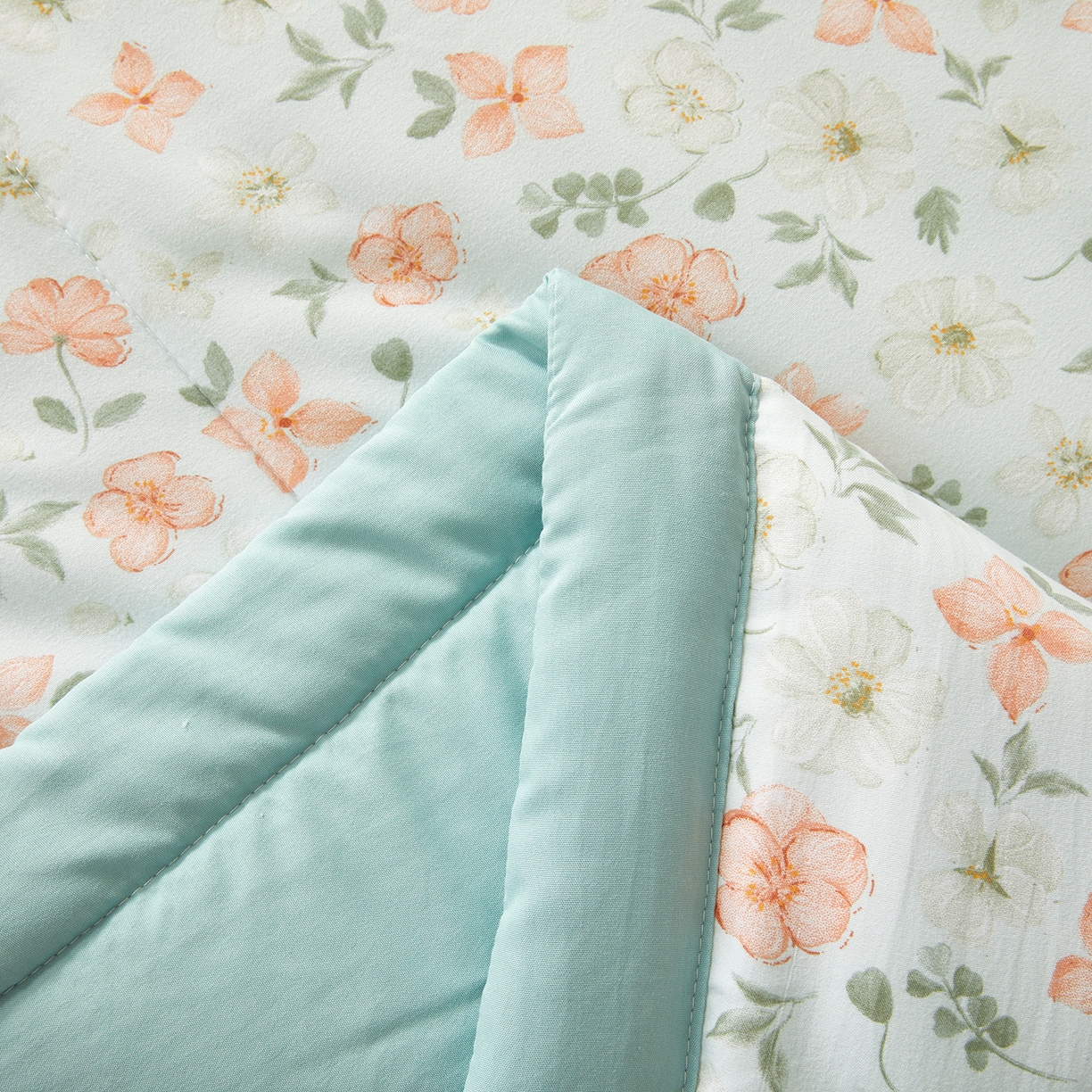 91家纺网 家纺一手货源 找家纺 罗布斯 2026新款高克重纯色简约风小清新花卉风水洗棉空调被夏被100%新疆棉花夏凉被（买家秀加微) 晨曦花漾