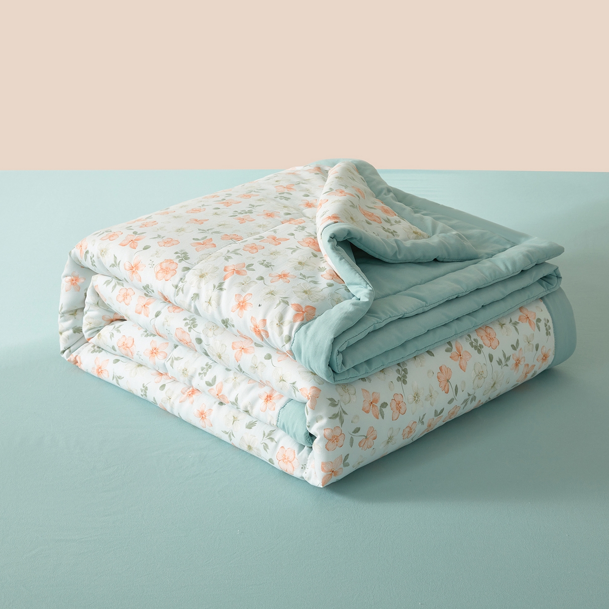 91家纺网 家纺一手货源 找家纺 罗布斯 2026新款高克重纯色简约风小清新花卉风水洗棉空调被夏被100%新疆棉花夏凉被（买家秀加微) 晨曦花漾