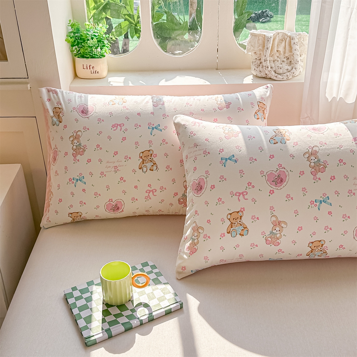 91家纺网 家纺一手货源 找家纺 招财星家纺 2026新款A类水洗棉皱绉纱夏被空调被印花夏凉被子被芯（带质检报告买家秀） 玫瑰熊