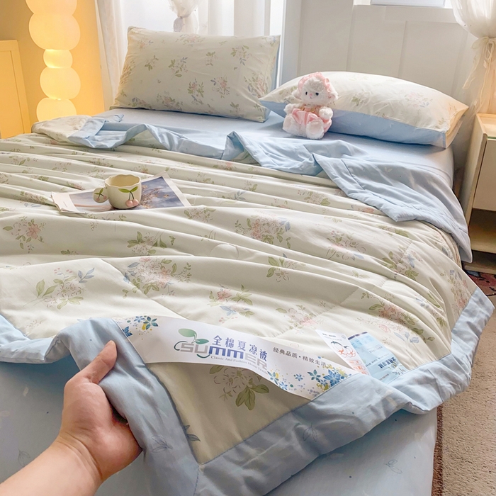 91家纺网 家纺一手货源 找家纺 羽梦家纺 2026新款新疆棉花全棉夏凉被被子被芯遥遥花期