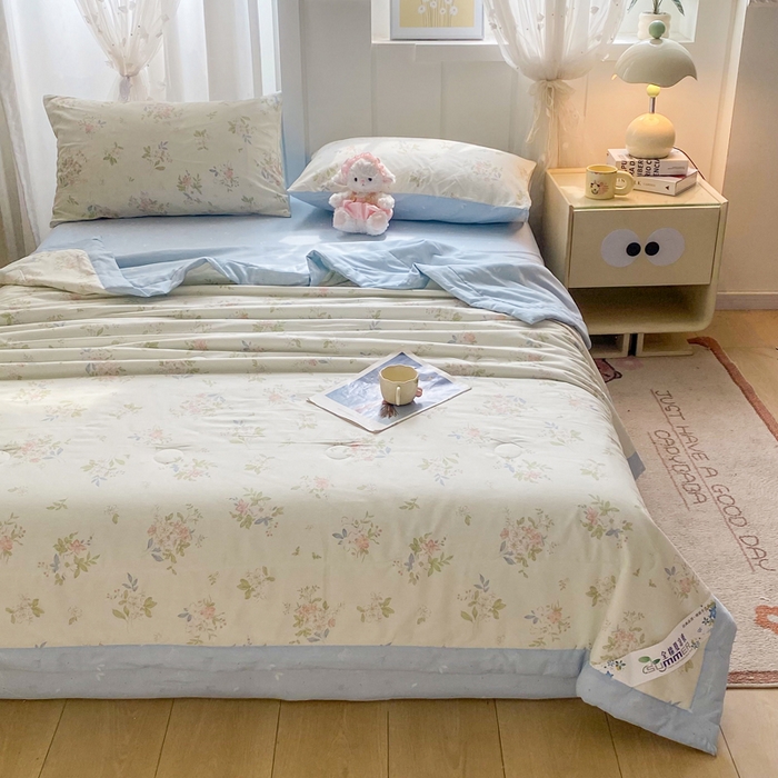 91家纺网 家纺一手货源 找家纺 羽梦家纺 2026新款新疆棉花全棉夏凉被被子被芯遥遥花期