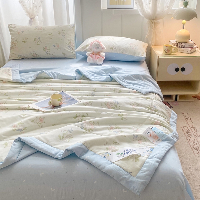 91家纺网 家纺一手货源 找家纺 羽梦家纺 2026新款新疆棉花全棉夏凉被被子被芯遥遥花期