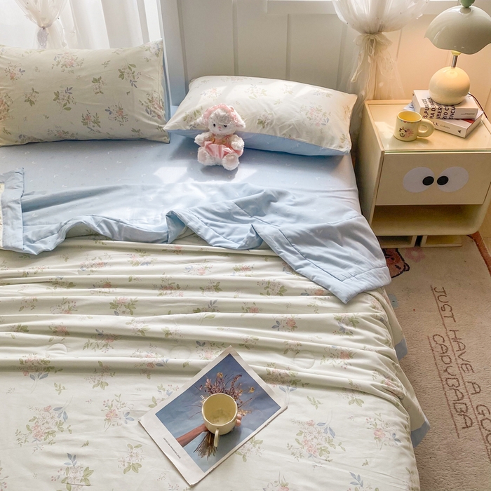 91家纺网 家纺一手货源 找家纺 羽梦家纺 2026新款新疆棉花全棉夏凉被被子被芯遥遥花期