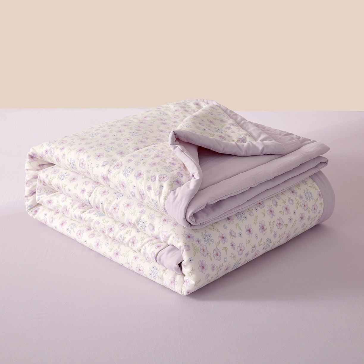 91家纺网 家纺一手货源 找家纺 罗布斯 2026新款高克重纯色简约风小清新花卉风水洗棉空调被夏被100%新疆棉花夏凉被（买家秀加微) 春日繁花